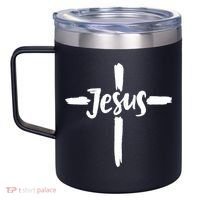 Jesus Cross Christianity 12oz Stainless Steel Coffee Mug thumb 2