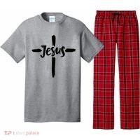 Jesus Cross Christianity Pajama Set thumb 0