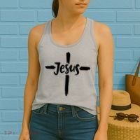 Jesus Cross Christianity Women's Tank Top thumb 2
