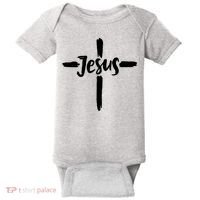 Jesus Cross Christianity Baby Bodysuit thumb 0