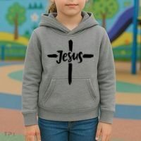 Jesus Cross Christianity Kids Hoodie thumb 3