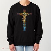 Jesus Cross Christian Stained Glass Christian Art Women's Sweatshirt thumb 0