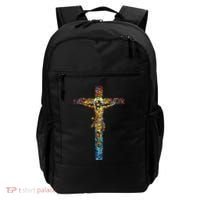 Jesus Cross Christian Stained Glass Christian Art Backpack thumb 0