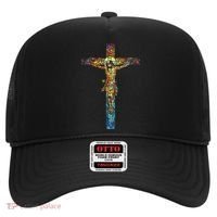 Jesus Cross Christian Stained Glass Christian Art Hat thumb 0
