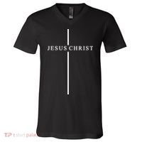 Jesus Christ Cross Christian V-Neck T-Shirt thumb 0