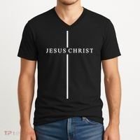 Jesus Christ Cross Christian V-Neck T-Shirt thumb 2