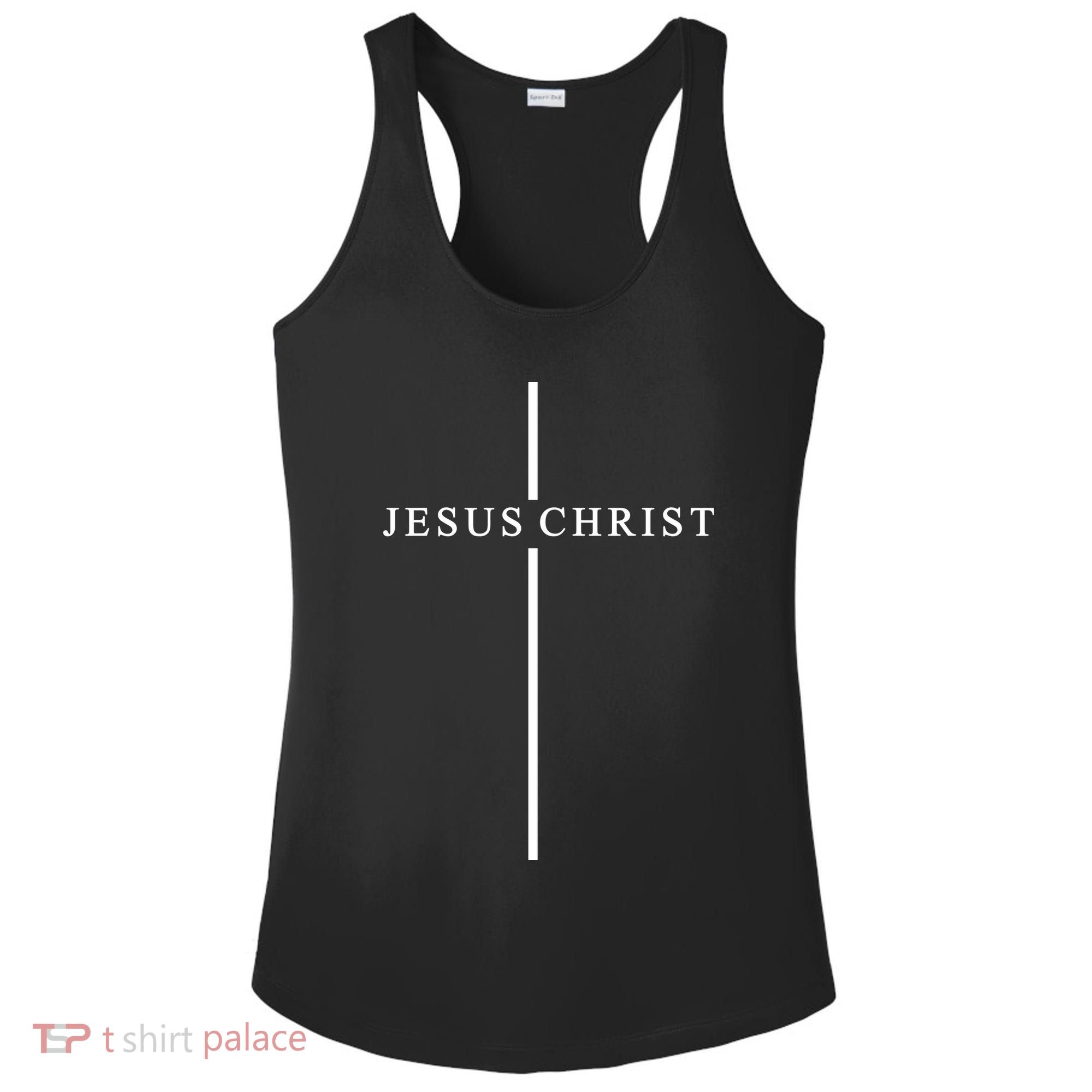 Jesus Christ Cross Christian Ladies PosiCharge Competitor Racerback Tank