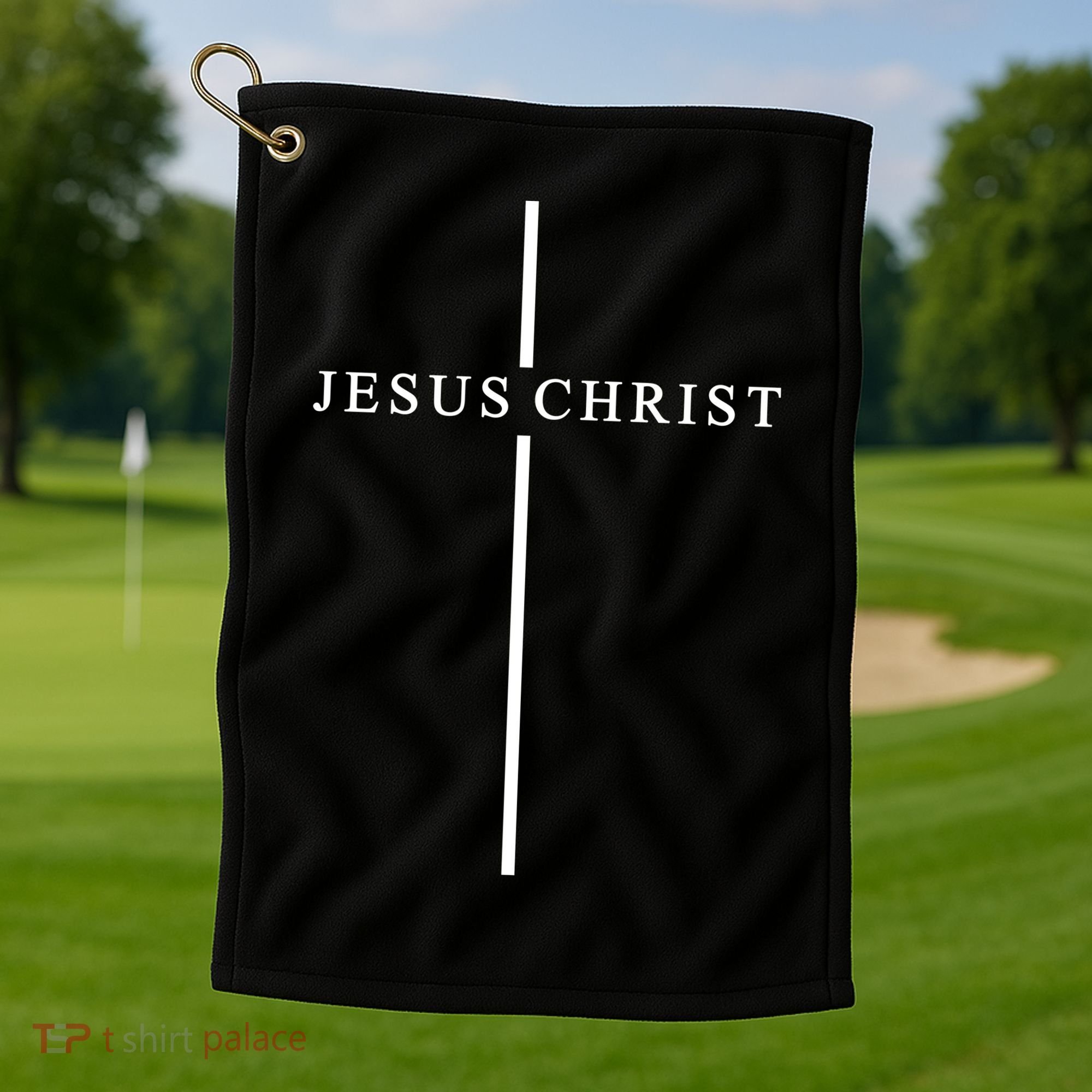 Jesus Christ Cross Christian Golf Towel