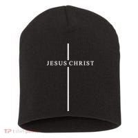 Jesus Christ Cross Christian Short Acrylic Beanie thumb 0