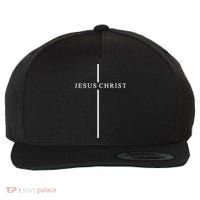 Jesus Christ Cross Christian Wool Snapback Cap thumb 0