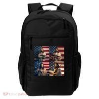 Jesus Christ Carrying Gun Defending America Backpack thumb 0