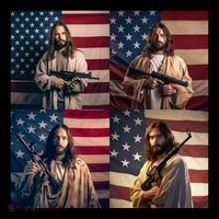 Jesus Christ Carrying Gun Defending America Coffee Mug thumb 5
