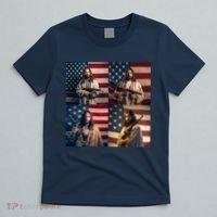 Jesus Christ Carrying Gun Defending America T-Shirt thumb 5