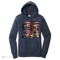 Jesus Christ Carrying Gun Defending America Women's Hoodie thumb 0