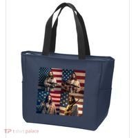Jesus Christ Carrying Gun Defending America Tote Bag thumb 3
