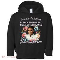 Jasmine Crockett Calls Out Marjorie Taylor Greene Toddler Hoodie thumb 0