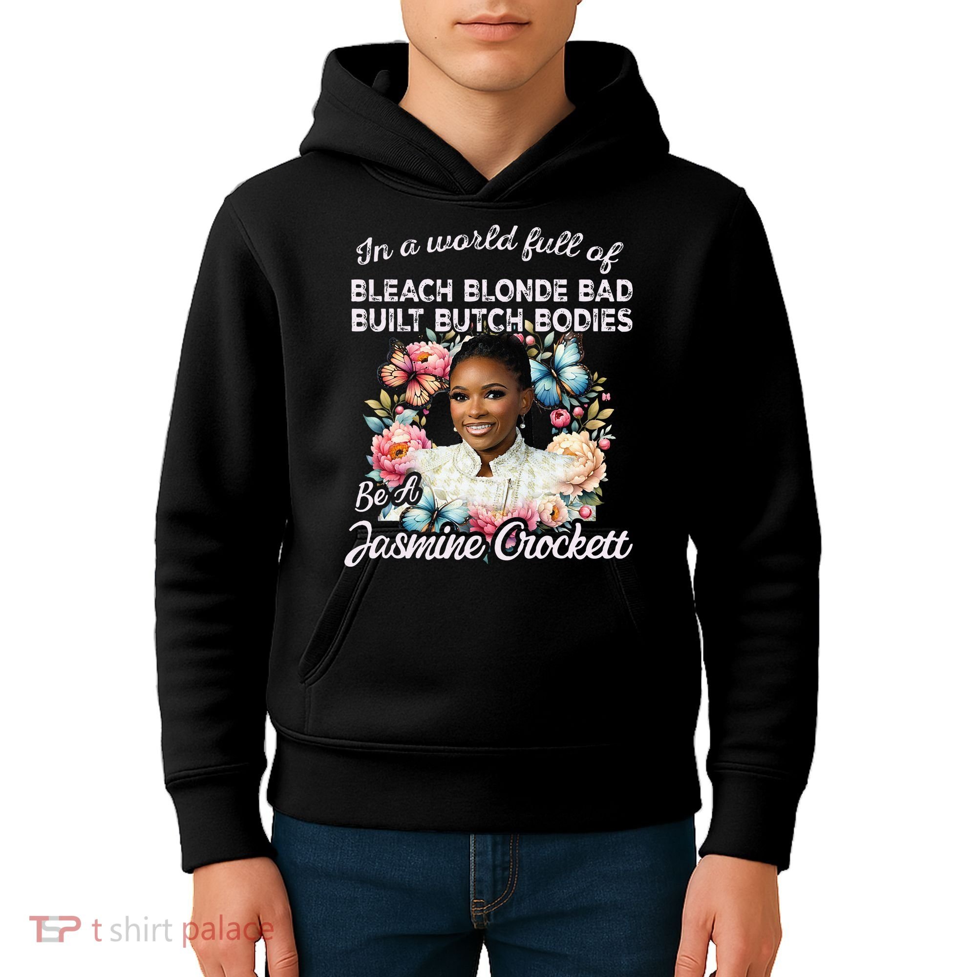 Jasmine Crockett Calls Out Marjorie Taylor Greene Kids Hoodie