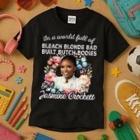 Jasmine Crockett Calls Out Marjorie Taylor Greene Kids T-Shirt thumb 3