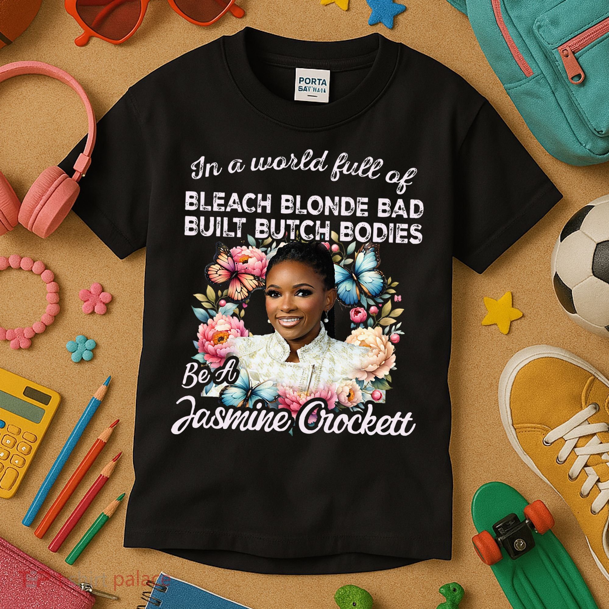 Jasmine Crockett Calls Out Marjorie Taylor Greene Kids T-Shirt