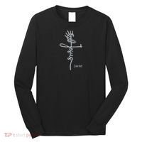 Jesus Cross Crown Of Thorns John 18:37 King Embroidered Embroidered Long Sleeve Shirt thumb 0