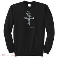 Jesus Cross Crown Of Thorns John 18:37 King Embroidered Embroidered Sweatshirt thumb 0