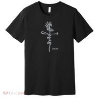 Jesus Cross Crown Of Thorns John 18:37 King Embroidered Embroidered Premium T-Shirt thumb 0