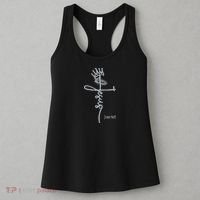 Jesus Cross Crown Of Thorns John 18:37 King Embroidered Embroidered Women's Tank Top thumb 3