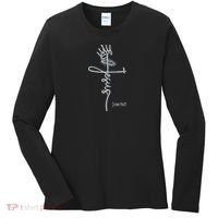 Jesus Cross Crown Of Thorns John 18:37 King Embroidered Embroidered Women's Long Sleeve Shirt thumb 0