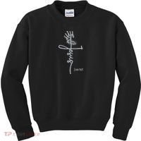 Jesus Cross Crown Of Thorns John 18:37 King Embroidered Embroidered Kids Sweatshirt thumb 0