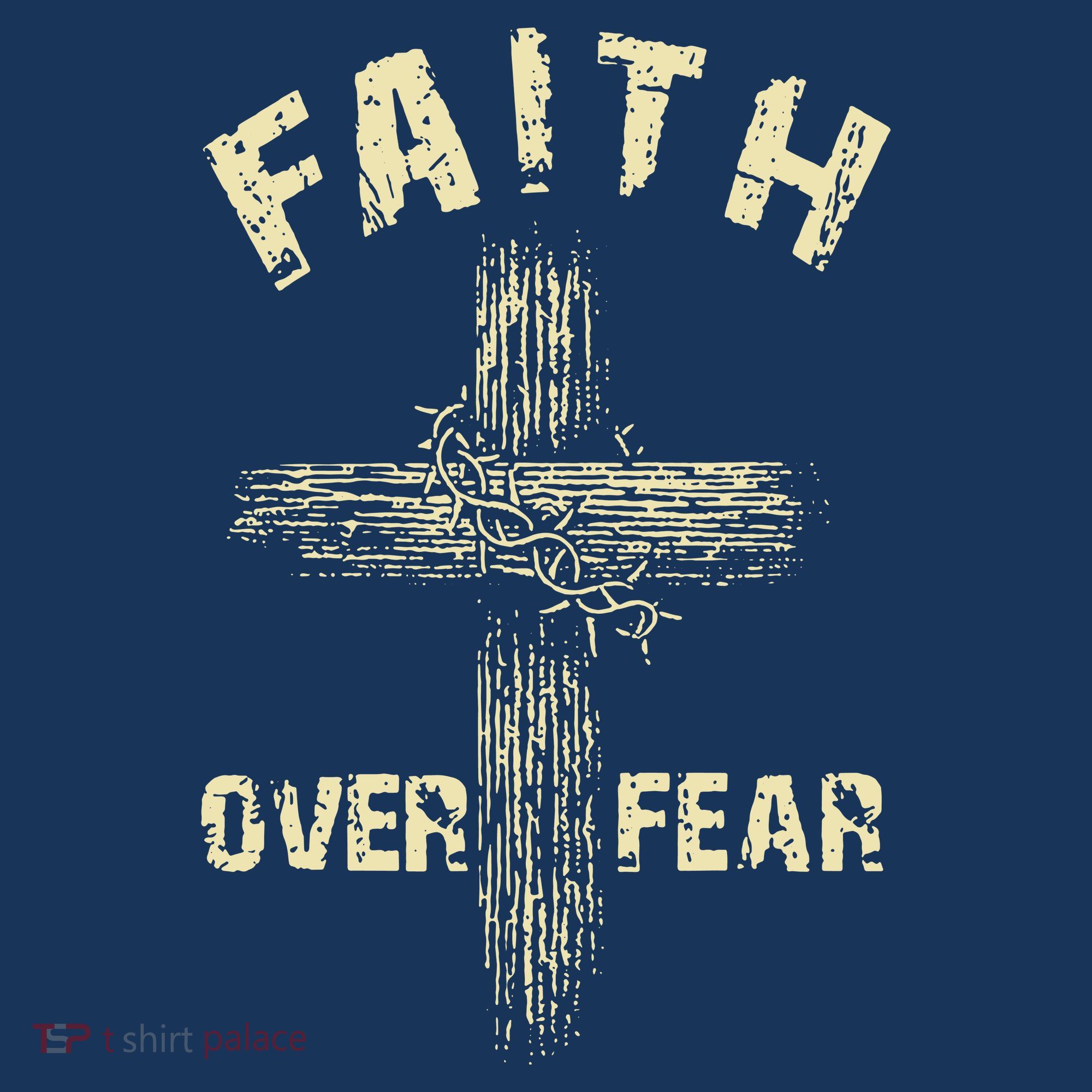 Jesus Christ Cross Faith Over Fear Coaster