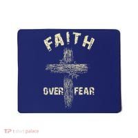 Jesus Christ Cross Faith Over Fear Mousepad thumb 0