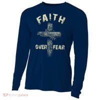 Jesus Christ Cross Faith Over Fear Cooling Performance Long Sleeve Crew thumb 0