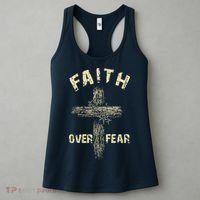 Jesus Christ Cross Faith Over Fear Women's Tank Top thumb 3