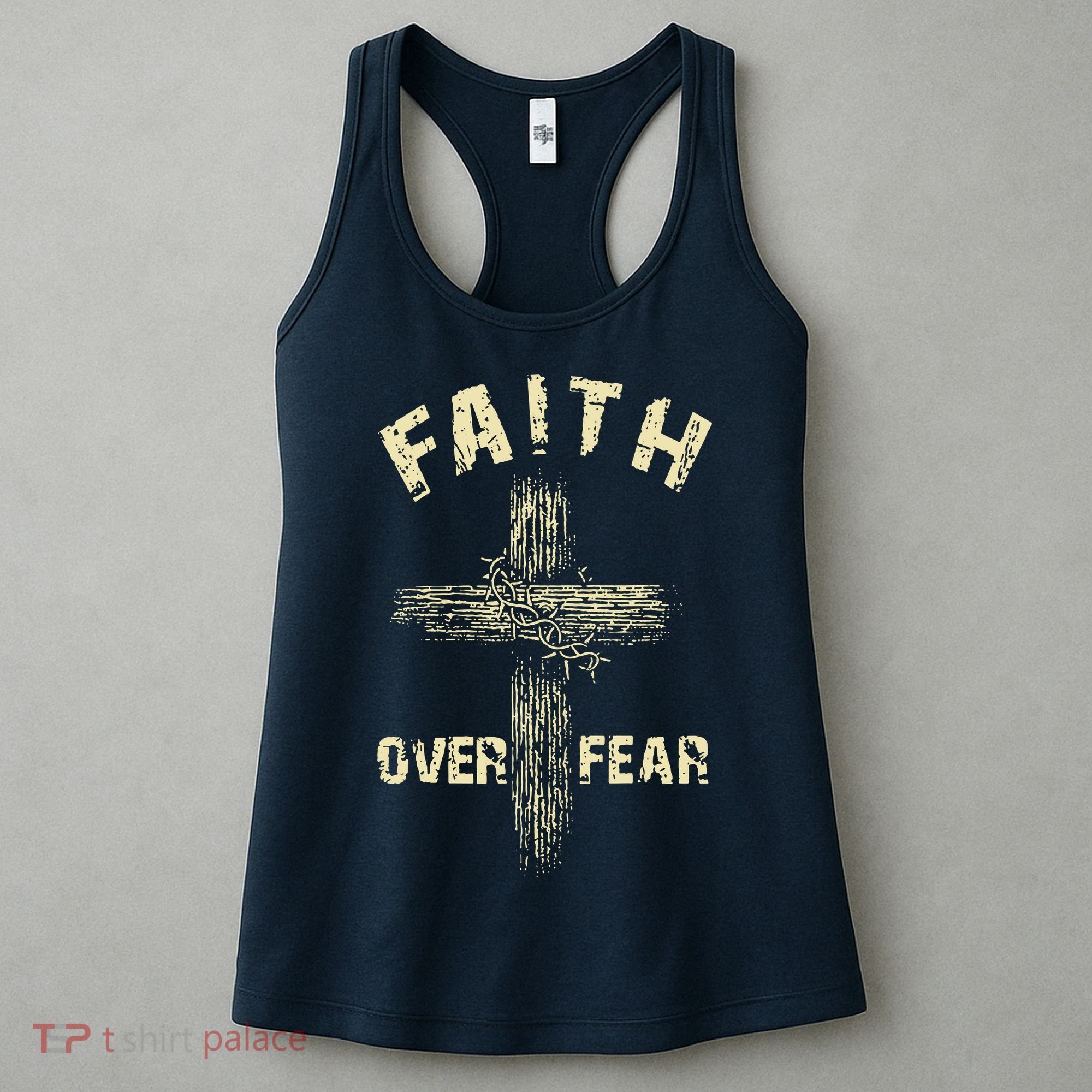 Jesus Christ Cross Faith Over Fear Women's Tank Top