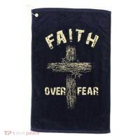 Jesus Christ Cross Faith Over Fear Golf Towel thumb 0