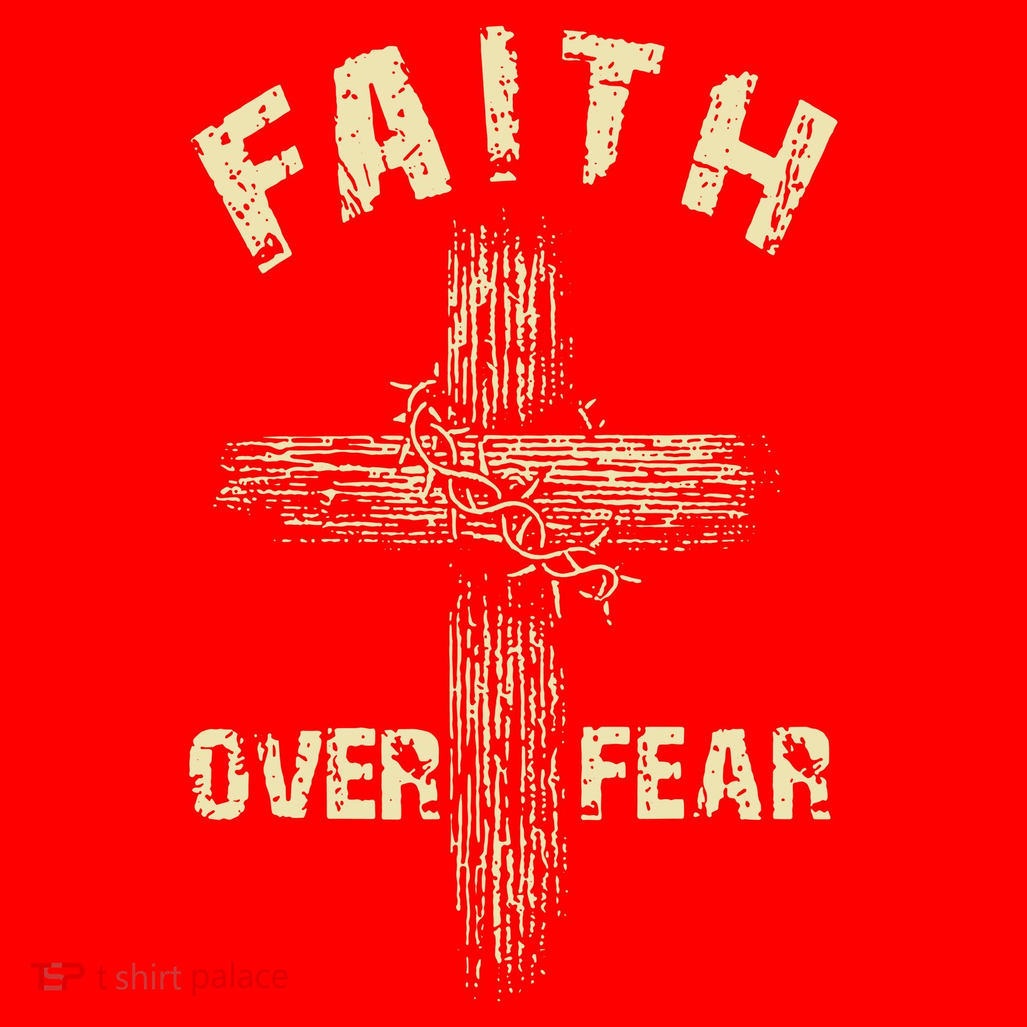 Jesus Christ Cross Faith Over Fear Santa Hat