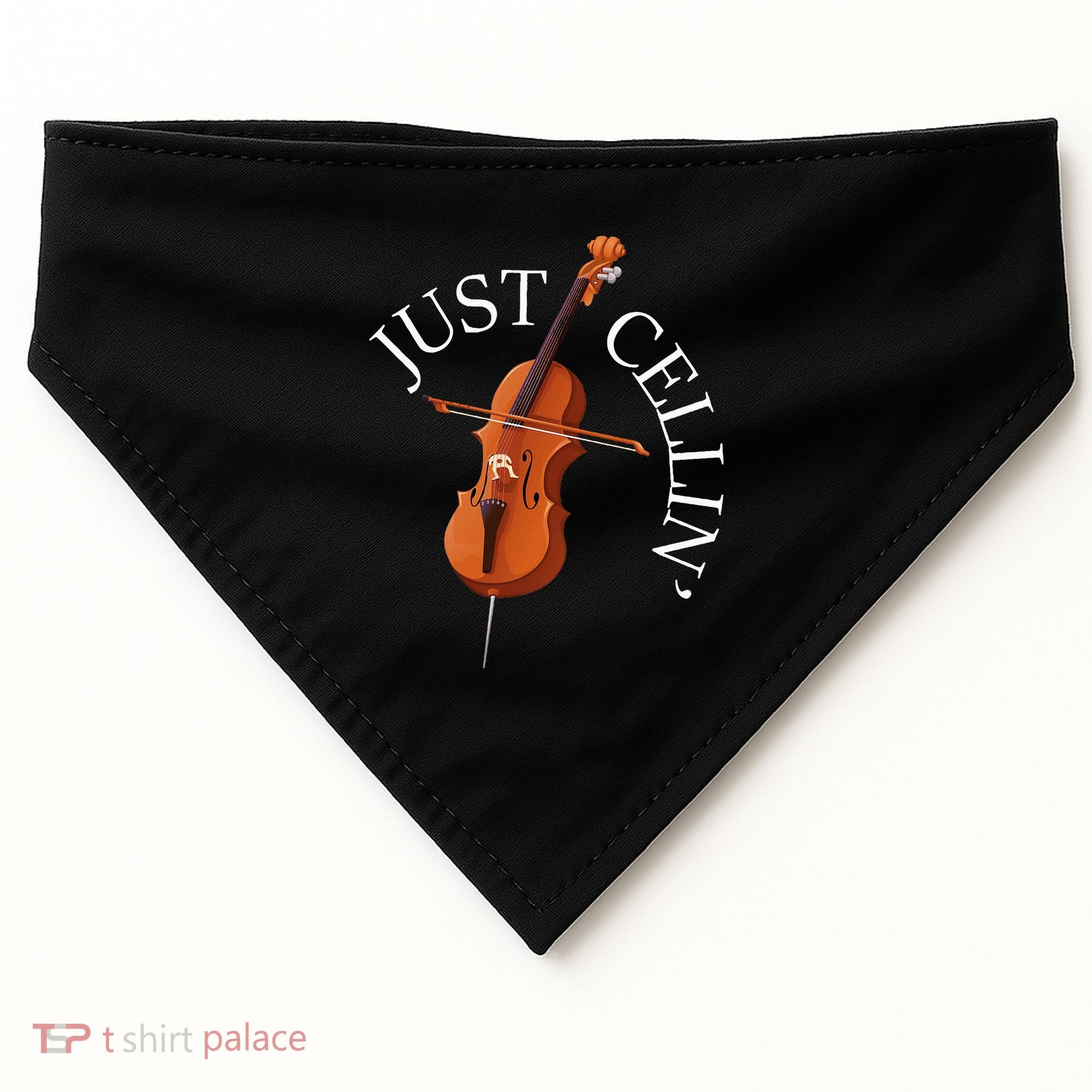 Just Cellin Cello Player Cellist Musician Classical Music USA-Made Doggie Bandana