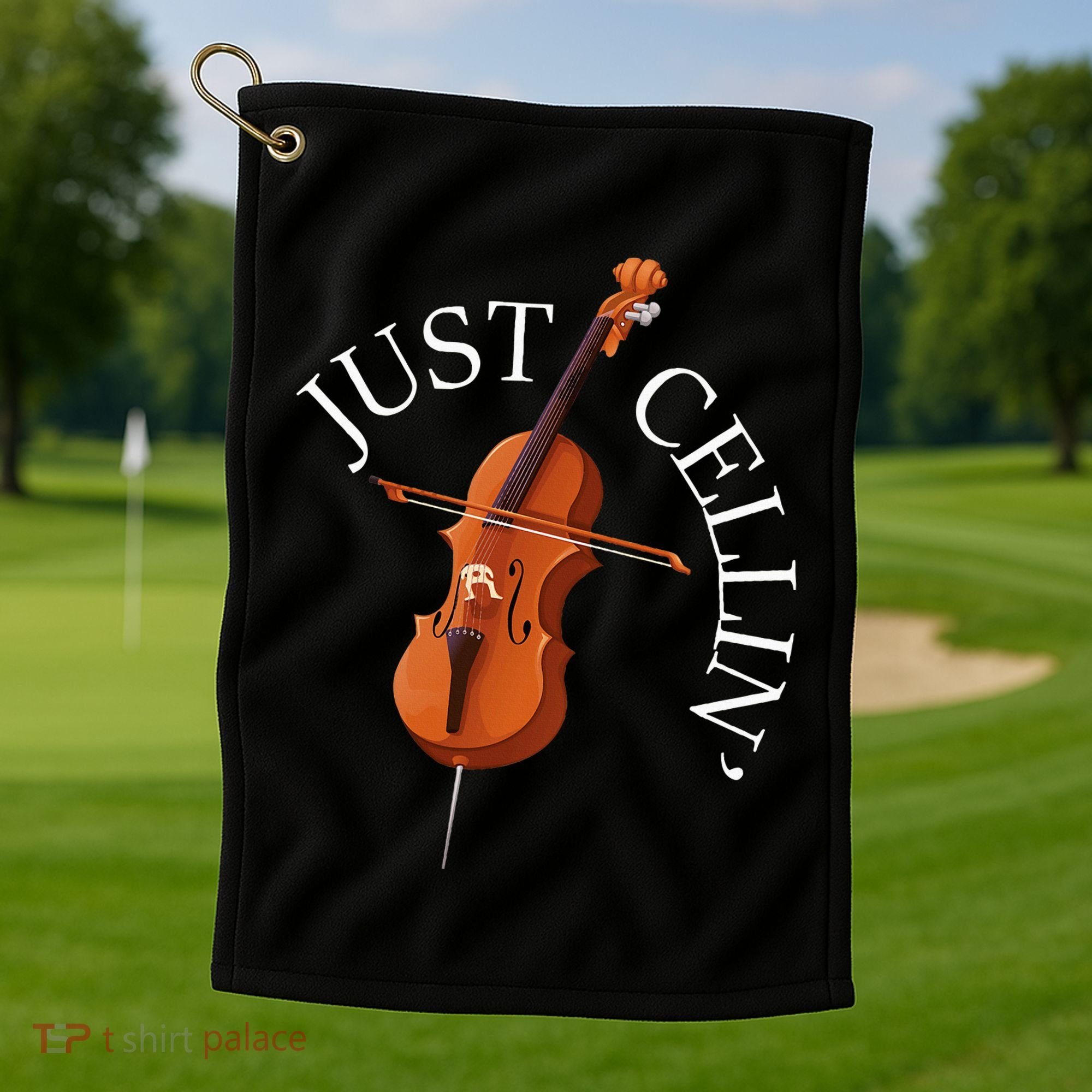 Just Cellin Cello Player Cellist Musician Classical Music Golf Towel