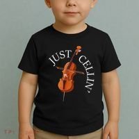 Just Cellin Cello Player Cellist Musician Classical Music Toddler T-Shirt thumb 2