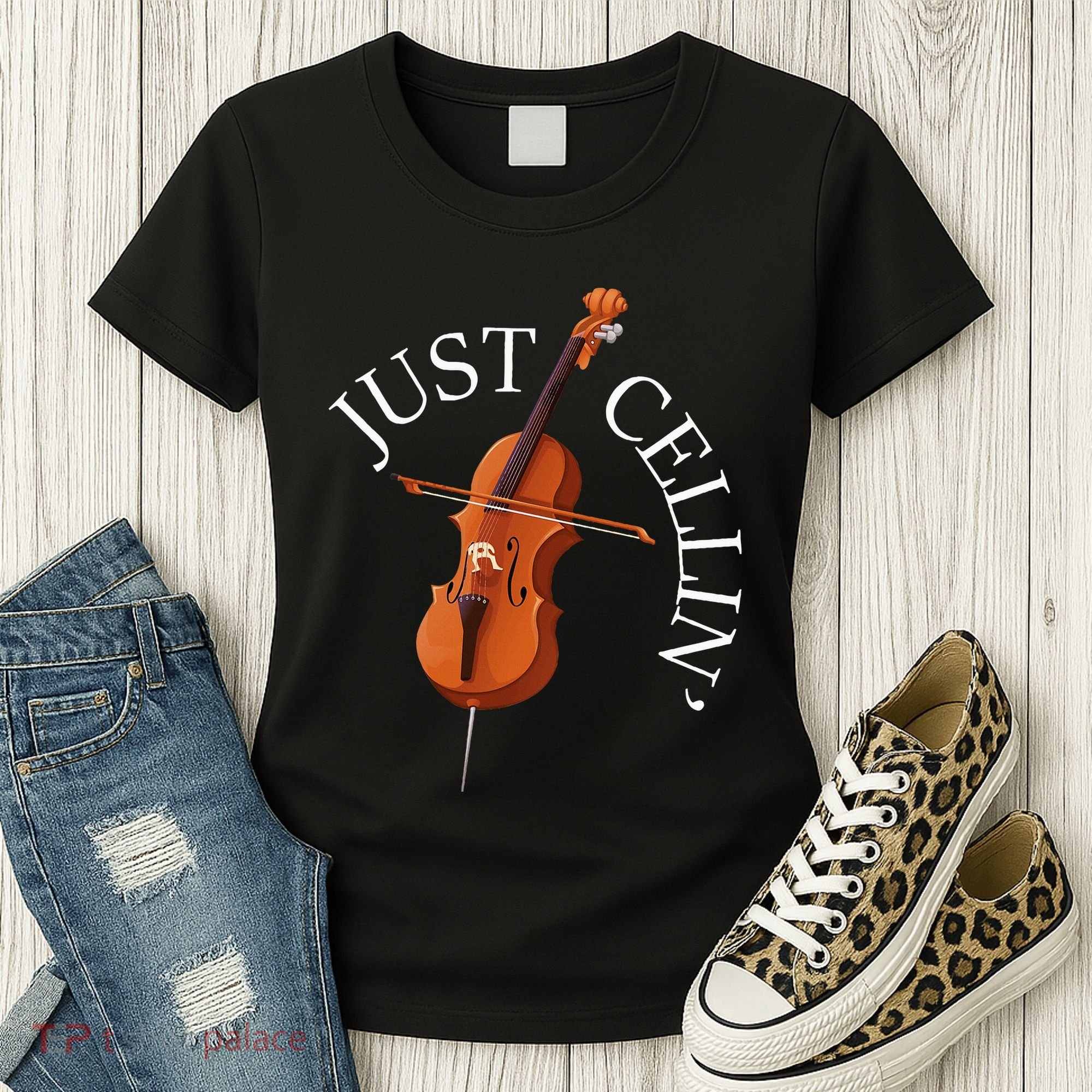 Just Cellin Cello Player Cellist Musician Classical Music Women's T-Shirt