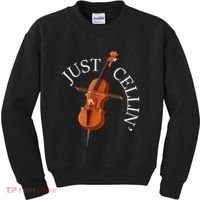 Just Cellin Cello Player Cellist Musician Classical Music Kids Sweatshirt thumb 0