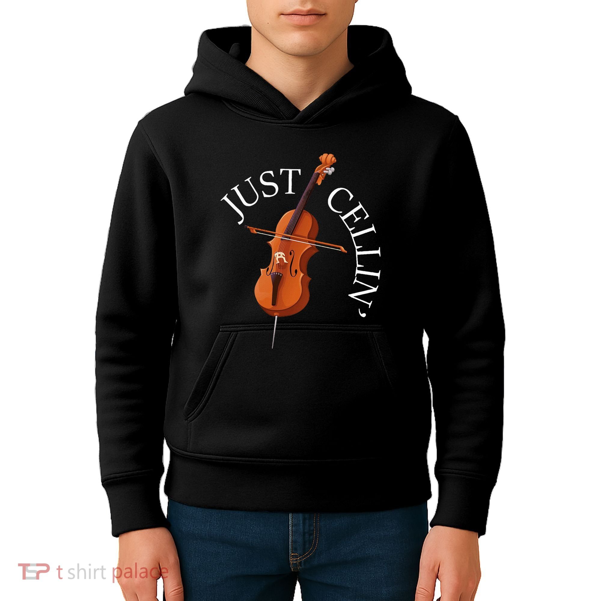 Just Cellin Cello Player Cellist Musician Classical Music Kids Hoodie