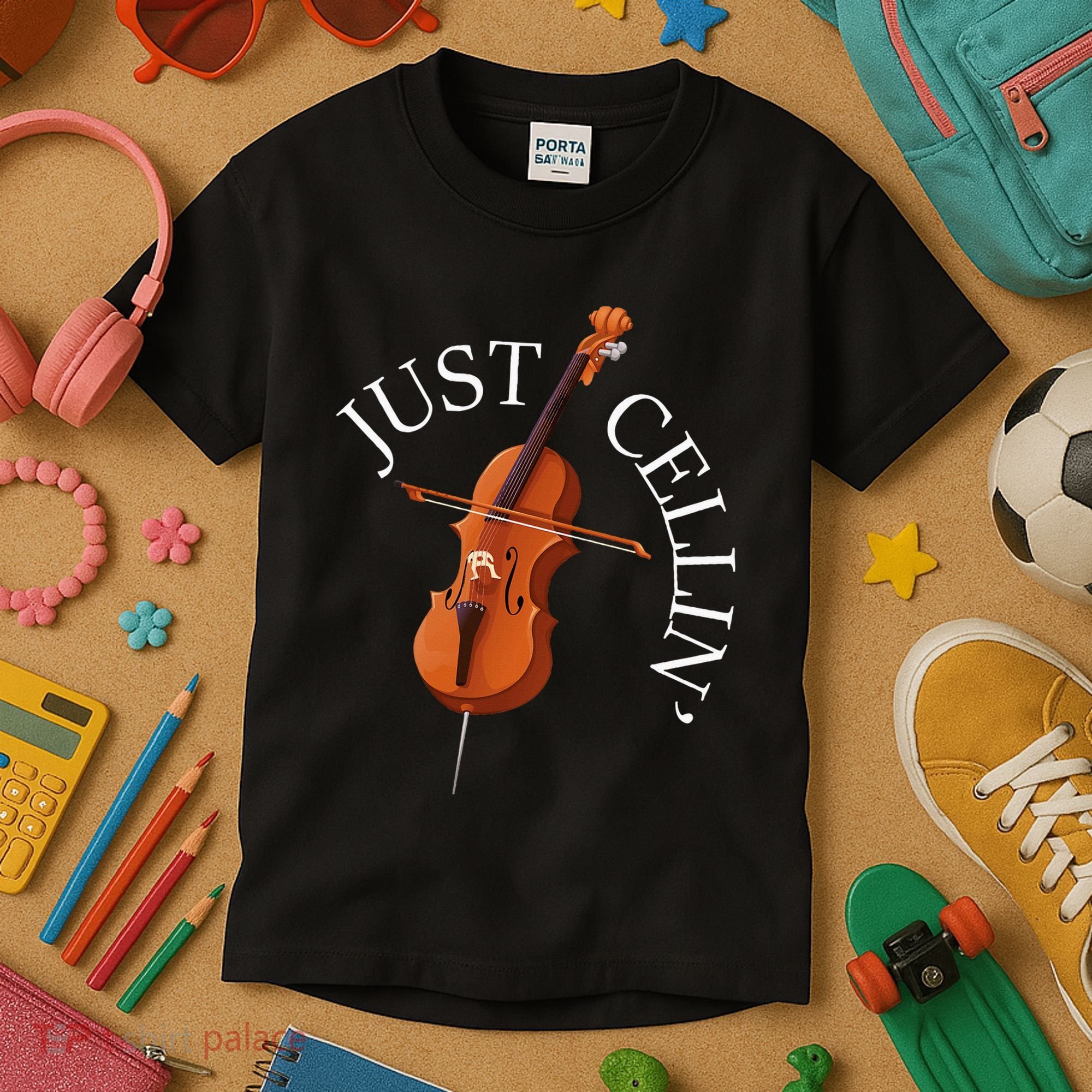 Just Cellin Cello Player Cellist Musician Classical Music Kids T-Shirt