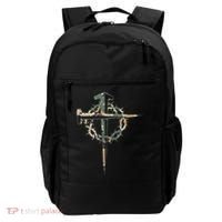 Jesus Christian Cross Camo Camouflage Natural Backpack thumb 0