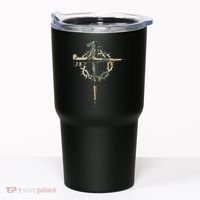 Jesus Christian Cross Camo Camouflage Natural Tumbler thumb 0