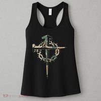 Jesus Christian Cross Camo Camouflage Natural Women's Tank Top thumb 3