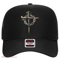 Jesus Christian Cross Camo Camouflage Natural Hat thumb 0