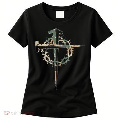 Jesus Christian Cross Camo Camouflage Natural Women's T-Shirt