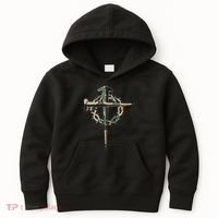 Jesus Christian Cross Camo Camouflage Natural Kids Hoodie thumb 0