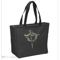Jesus Christian Cross Camo Camouflage Natural Tote Bag thumb 2